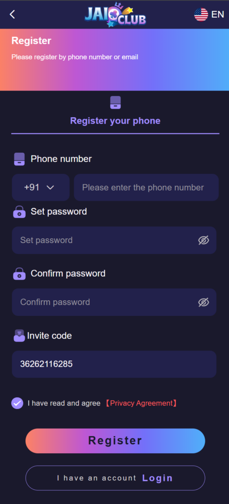Jai Club Register